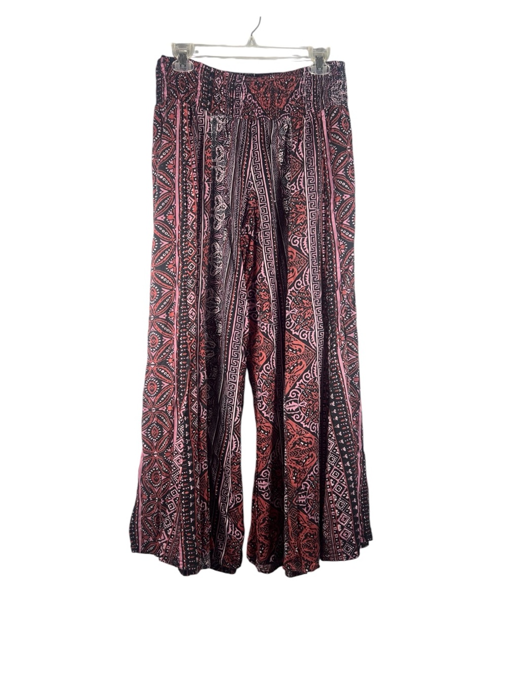 Earthbound Boho Wide Leg Palazzo Pants Smocked Waist XL